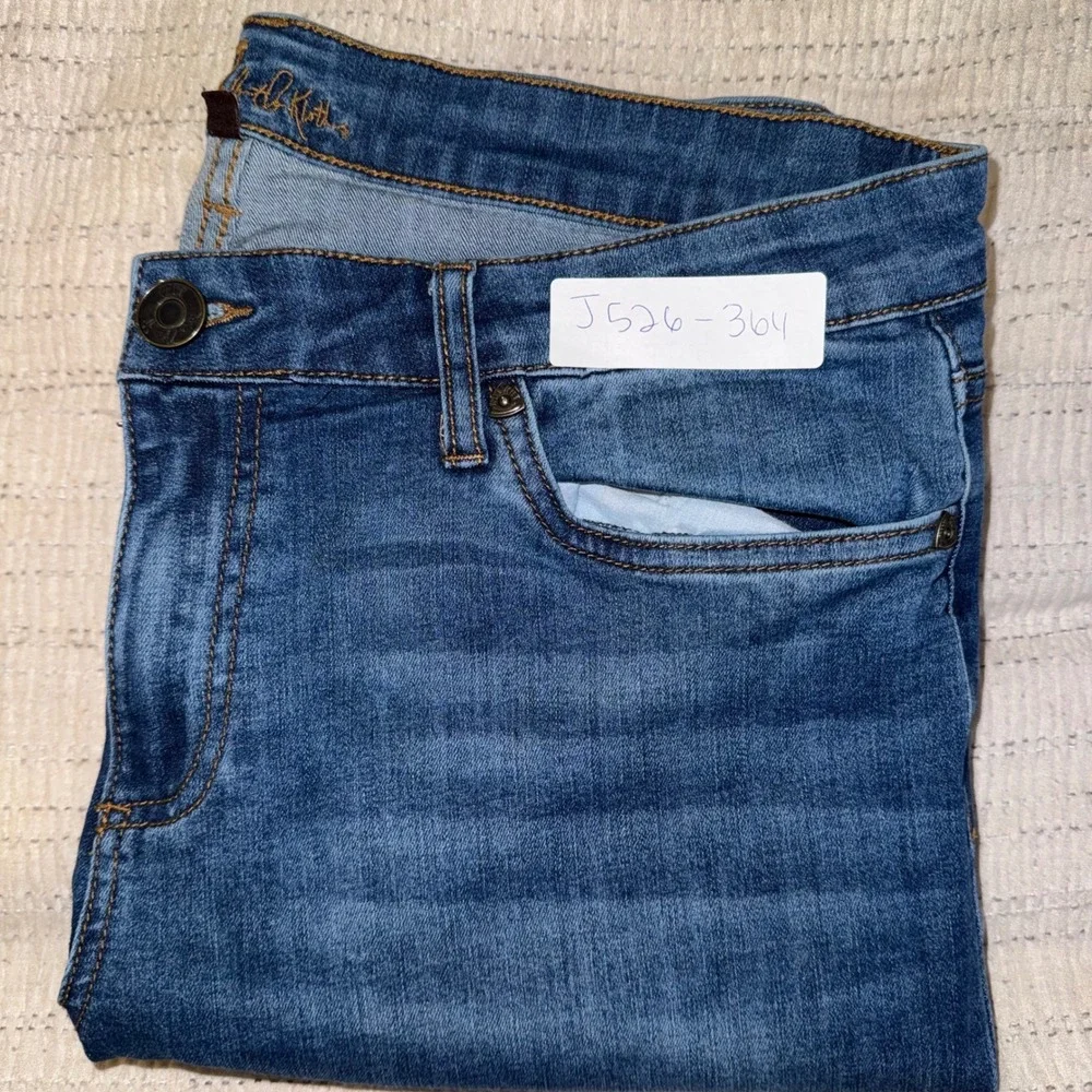 KUT from the Kloth Carrie Boyfriend Jeans‎ Medium Wash Blue Denim Size 14